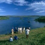 Lake Nyabikere Crater Lake in Uganda.